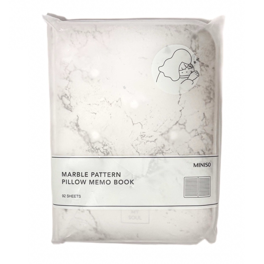 NEW - Miniso “Pillow NoteBook” Marble Pattern - Awesome Stocking Stuffer Gift!